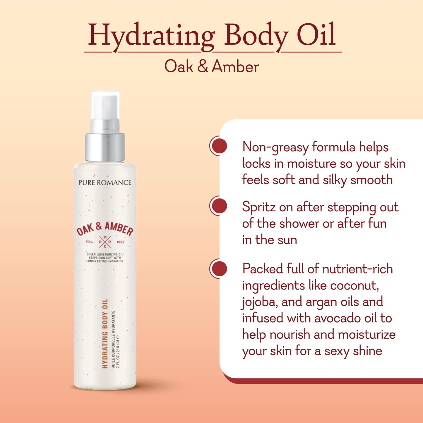 Hydrating Body Oil - Oak & Amber