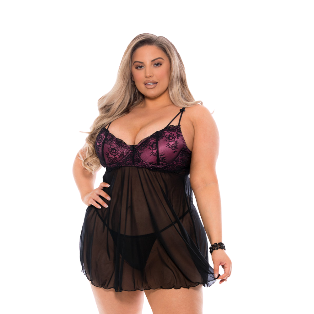 Satin & Lace Babydoll