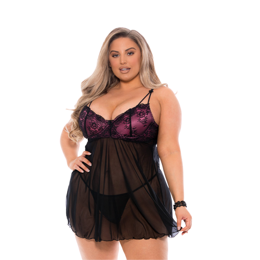 Satin & Lace Babydoll